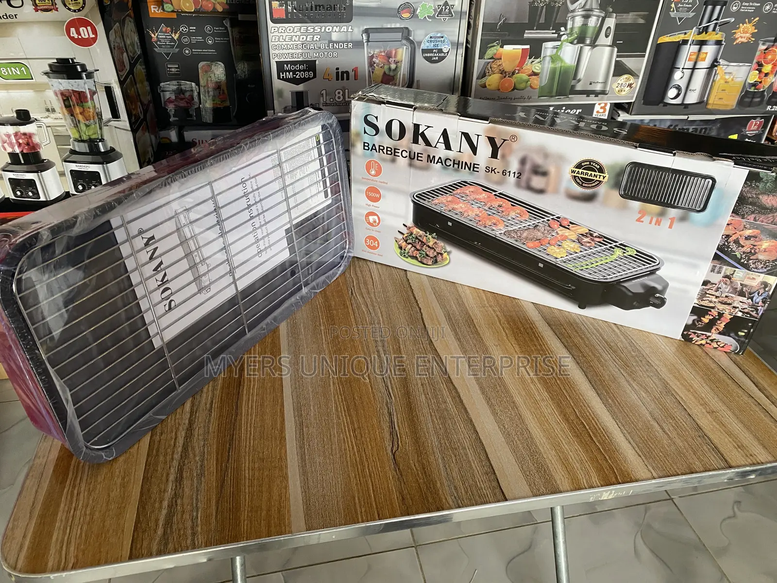 SOKANY 2in1 Electric Barbecue Grill Machine - 1500W