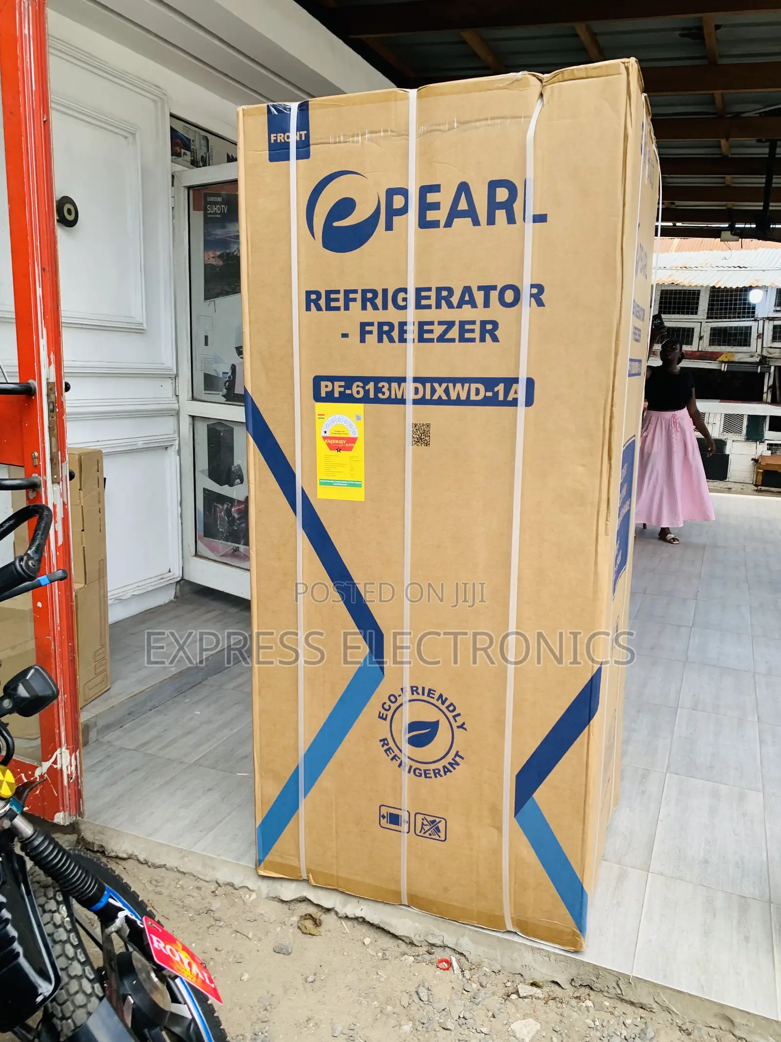 Available Pearl 421L Bottom Freezer + Dispenser Fridge-Pf-613mdixwd-1a