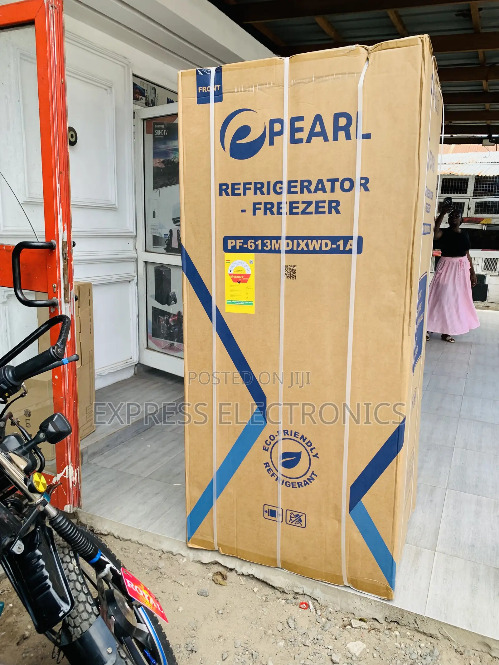 Available Pearl 421L Bottom Freezer + Dispenser Fridge-Pf-613mdixwd-1a