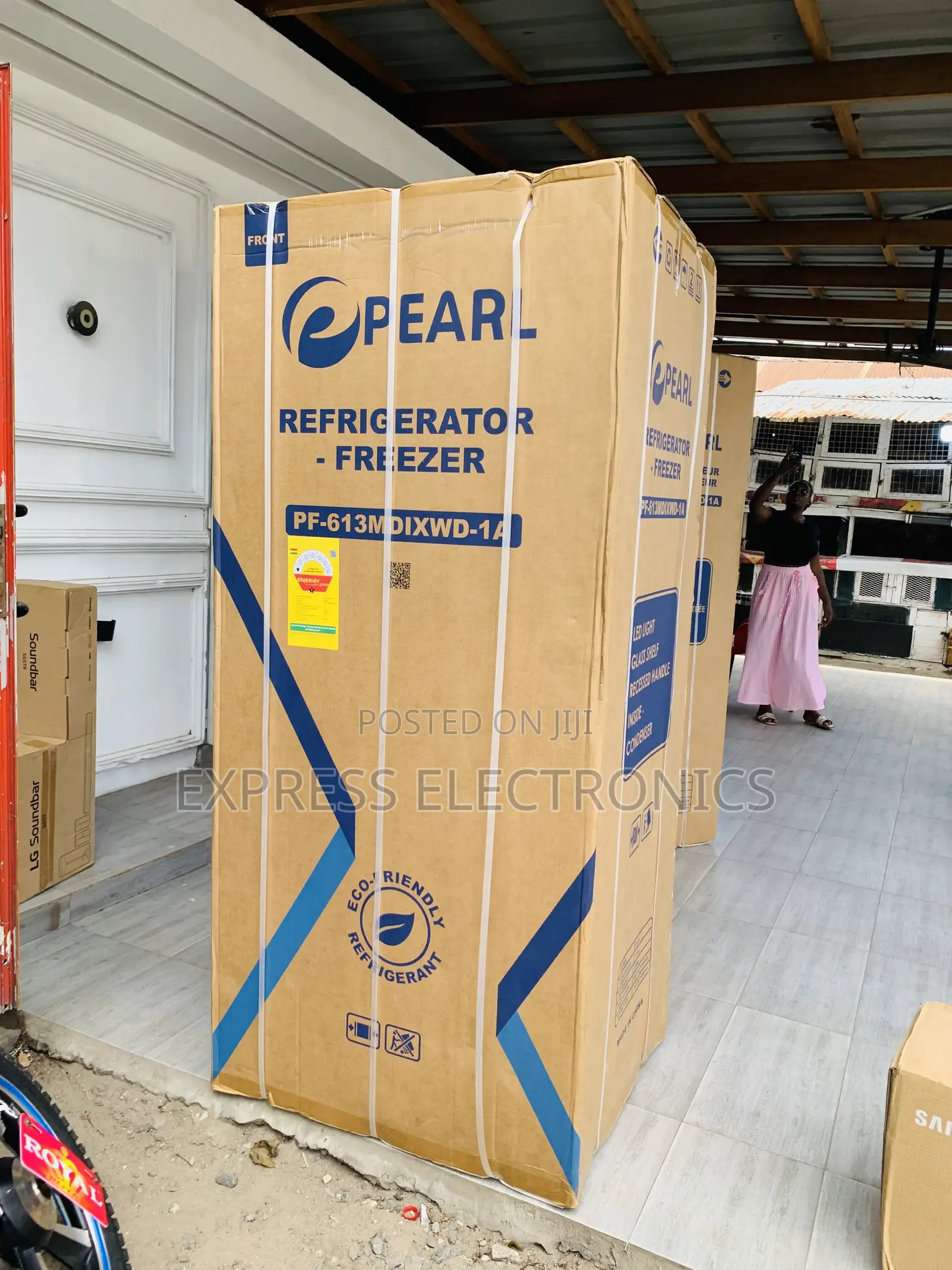 Get a New Pearl 421L Bottom Freezer +Dispenser 4doors  PF-613MDIXWD-1A
