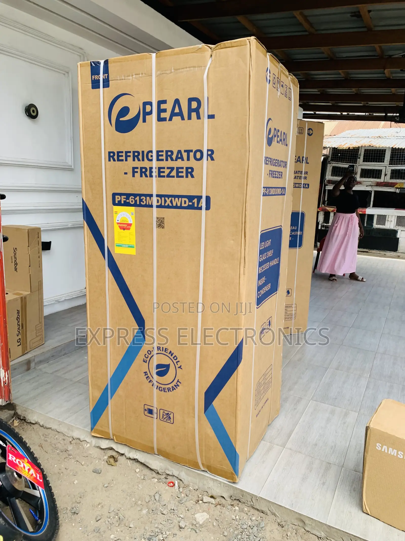 Text Us Pearl 421L Bottom Freezer + Dispenser 4doors - PF-613MDIXWD-1A