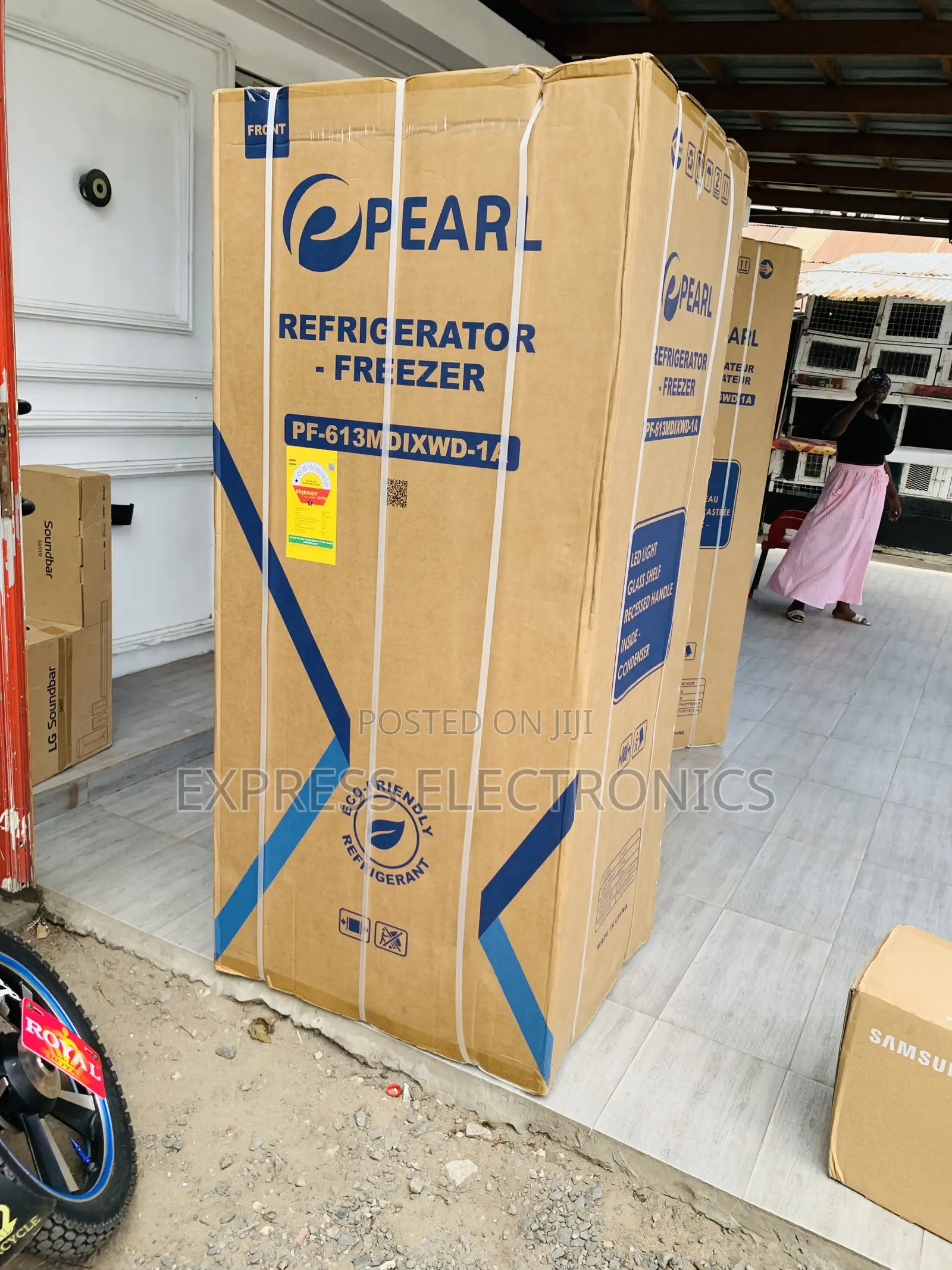 Text Us Pearl 421L Bottom Freezer + Dispenser 4doors - PF-613MDIXWD-1A