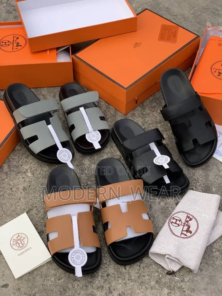 Genuine Leather Hermes Slippers