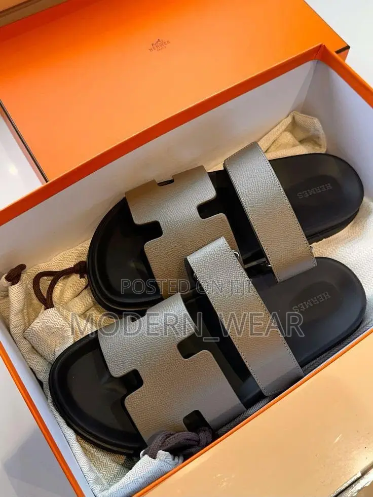 Genuine Leather Hermes Slippers