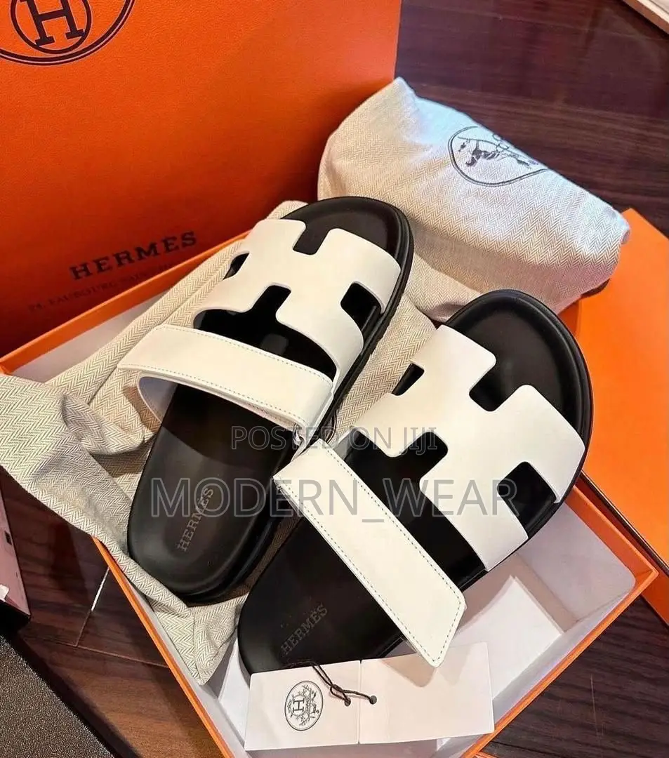Genuine Leather Hermes Slippers