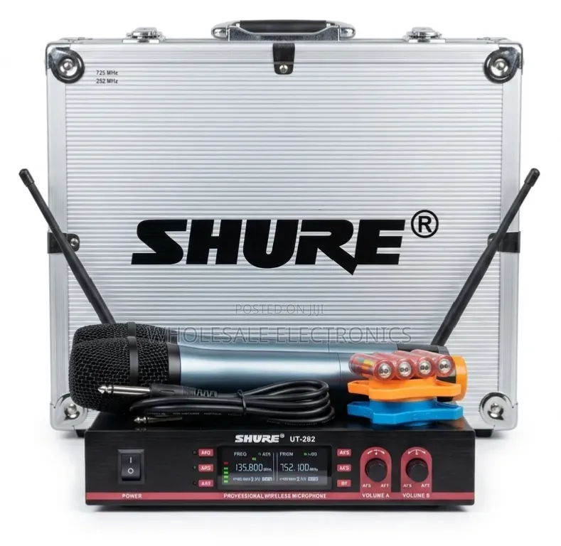 Shure UT-282 Professional Dual Wireless Microphone System With a Case