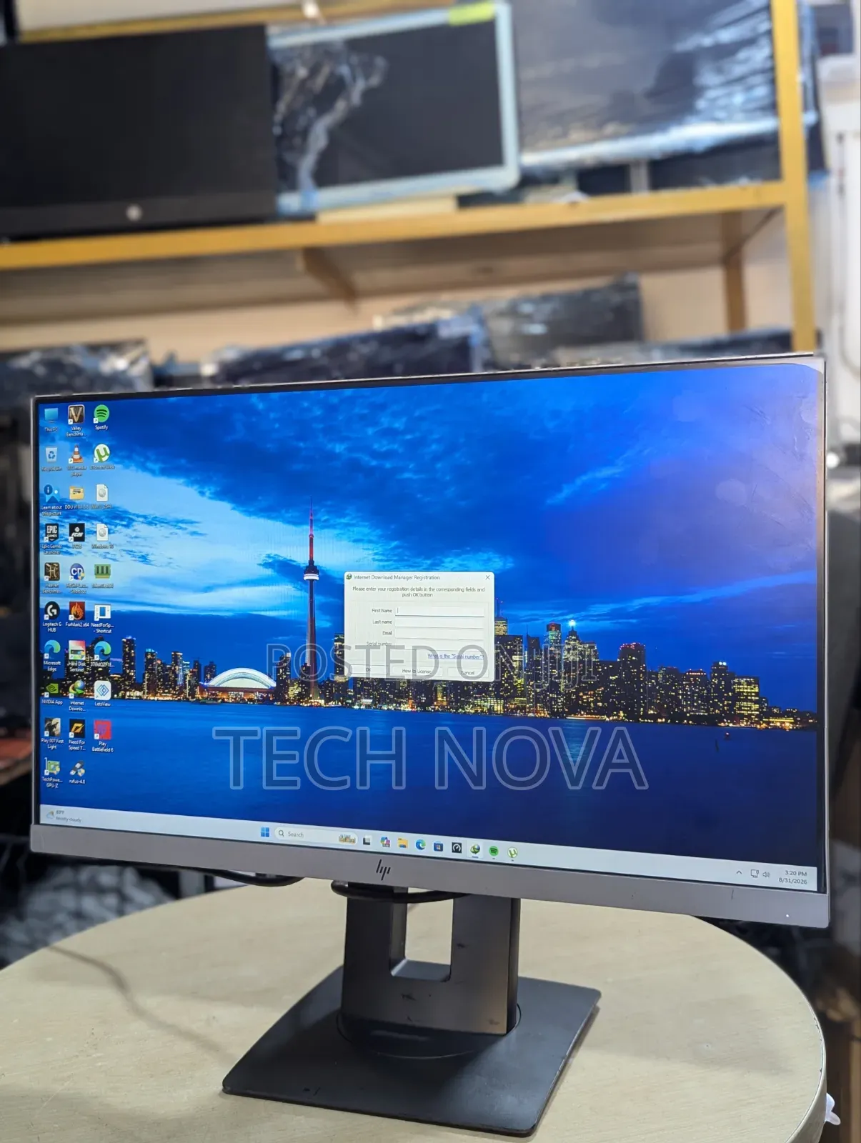 HP EliteDisplay Computer Monitor 23" Inch 1920 X 1080 FHD Silver