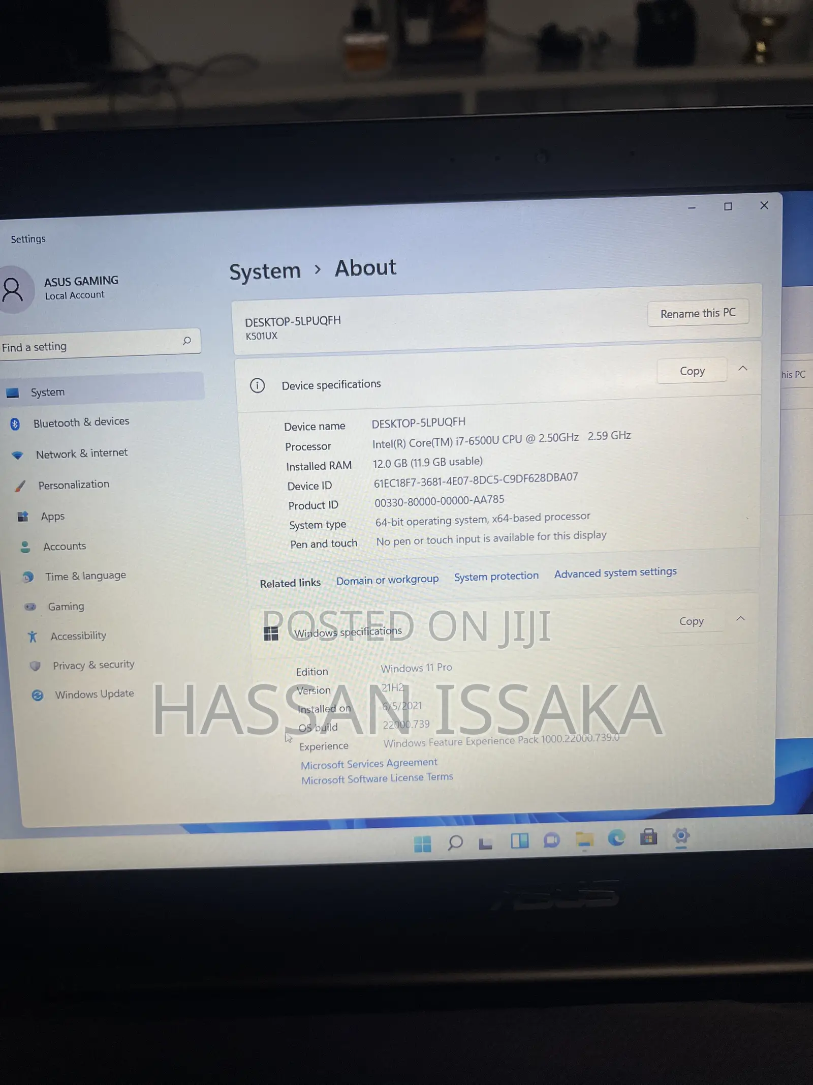 Laptop Asus K50IN 12GB Intel Core i7 HDD 1T