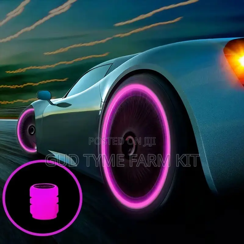 Cars Tyre Luminous Bonnet 4Pcs Car Valve