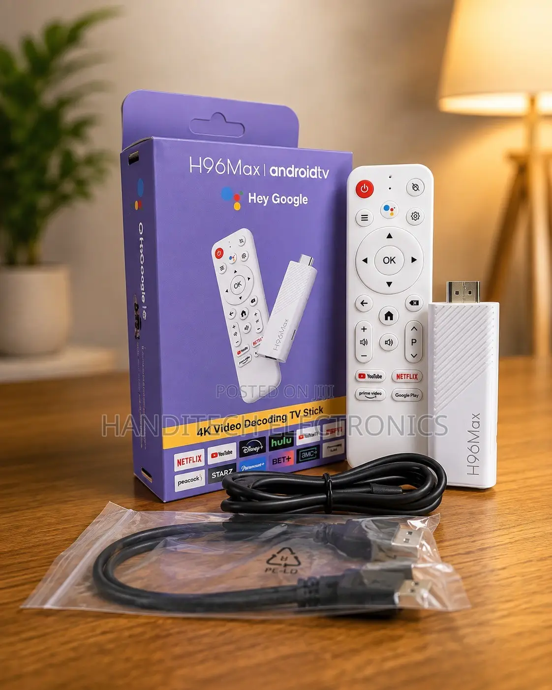 H96 Max Android TV Stick – 4K, Google Assistant, WiFi