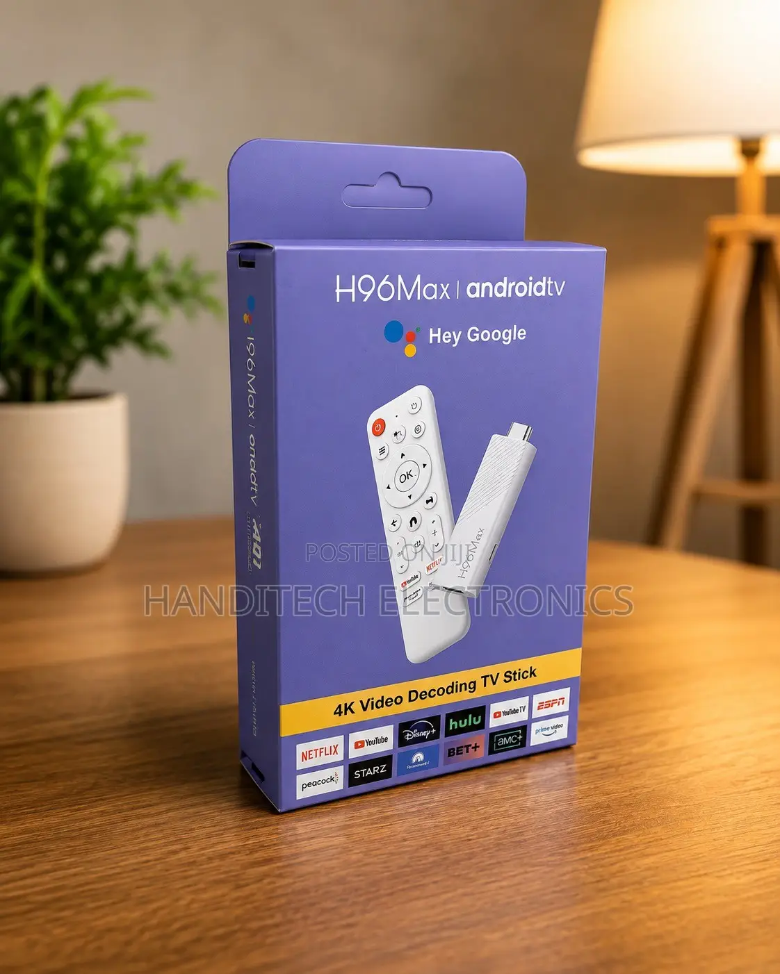 H96 Max Android TV Stick – 4K, Google Assistant, WiFi