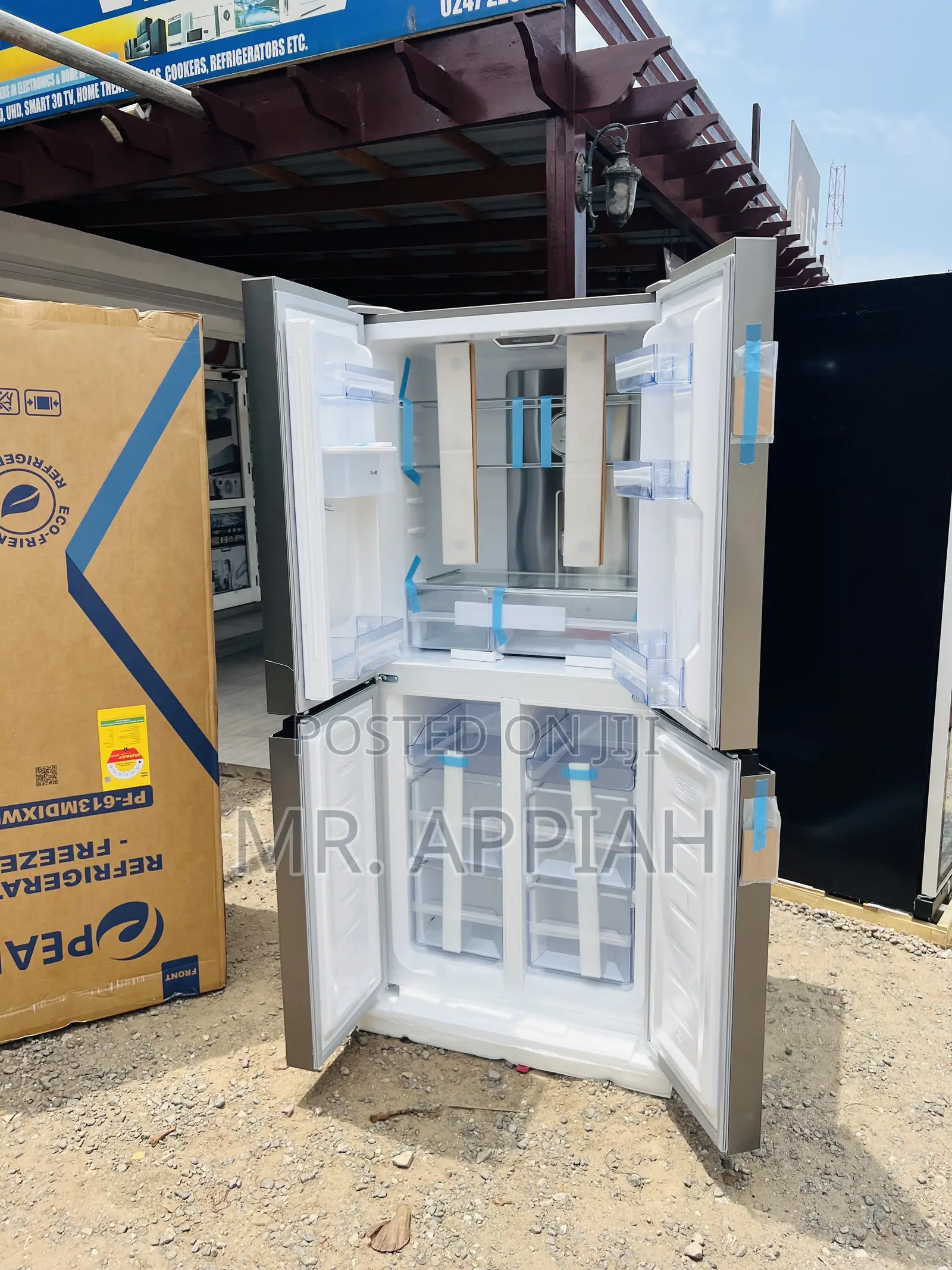 Get Classic Pearl PF-613MDIXWD-1A 4 Door Fridge(Side by Side)Gray..