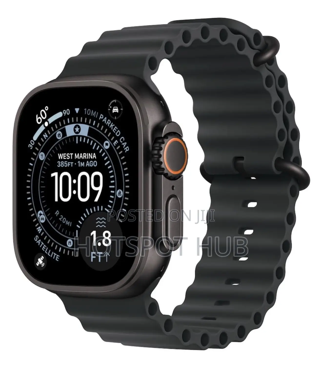 Apple Watch Ultra 3 49mm Titanium Case With Black Ocean Band