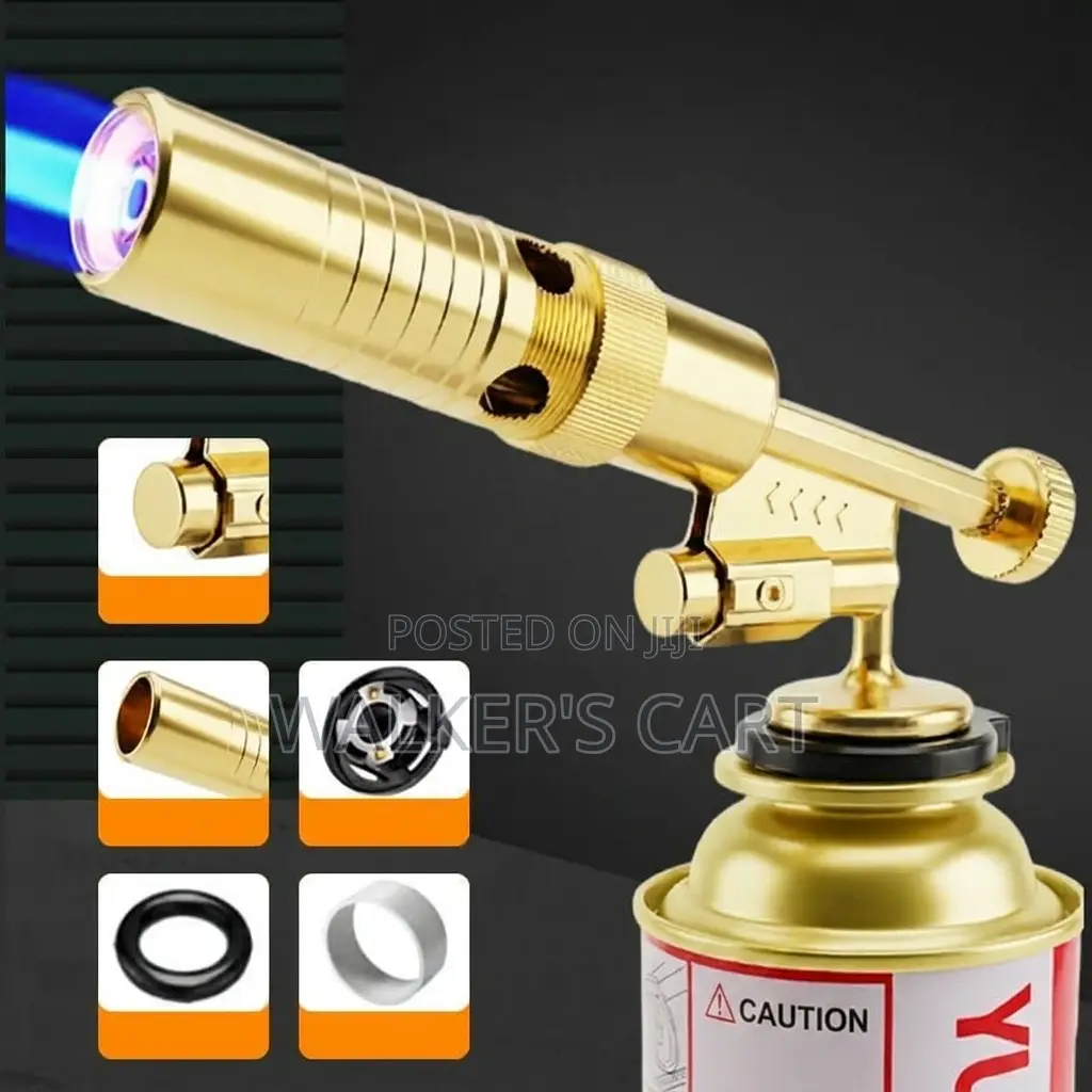 Adjustable Butane Blowtorch for Cooking, (Includes 2 Gas Canisters)