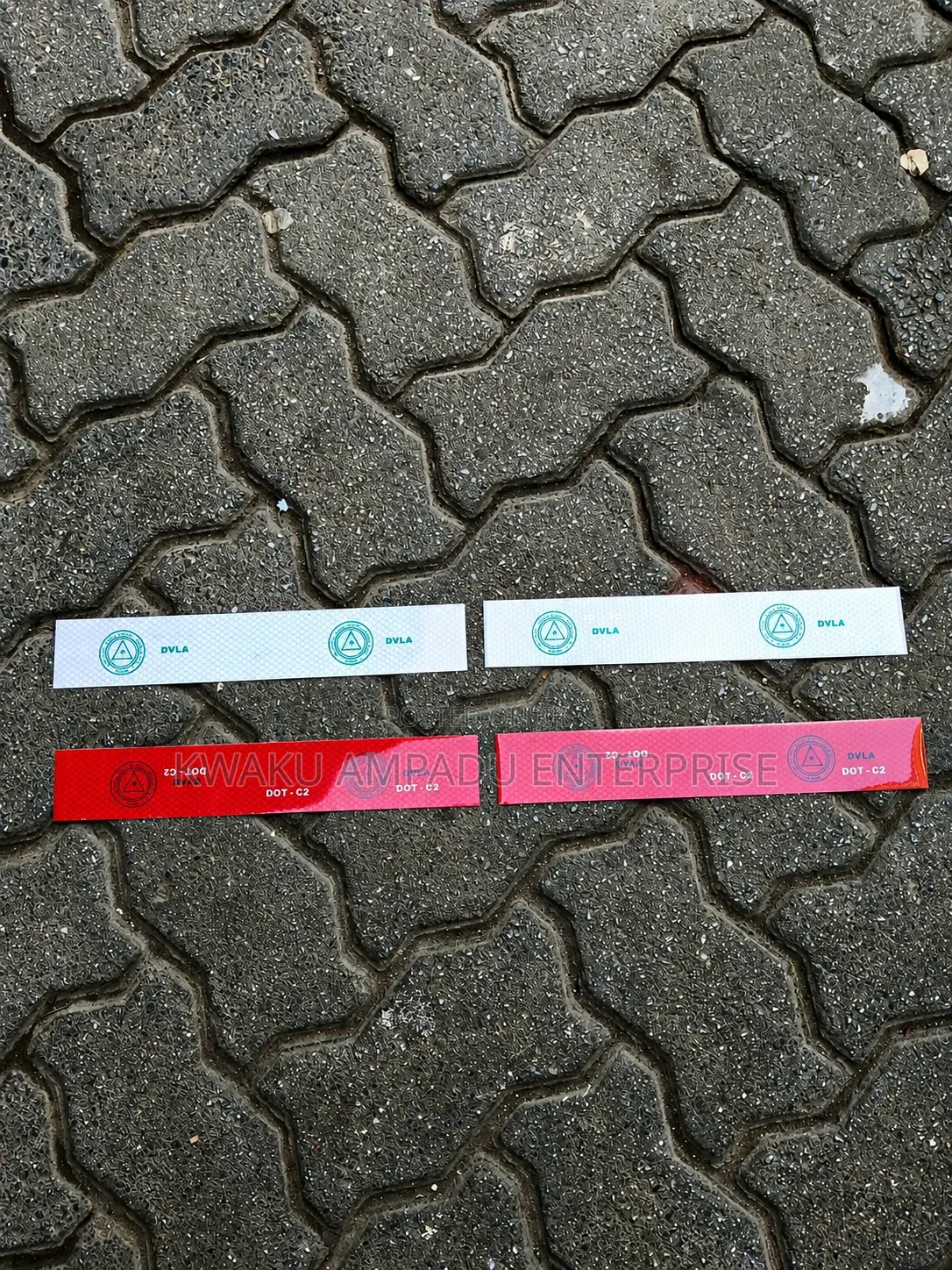 Original DVLA Bumper Reflector Sticker - Full Set