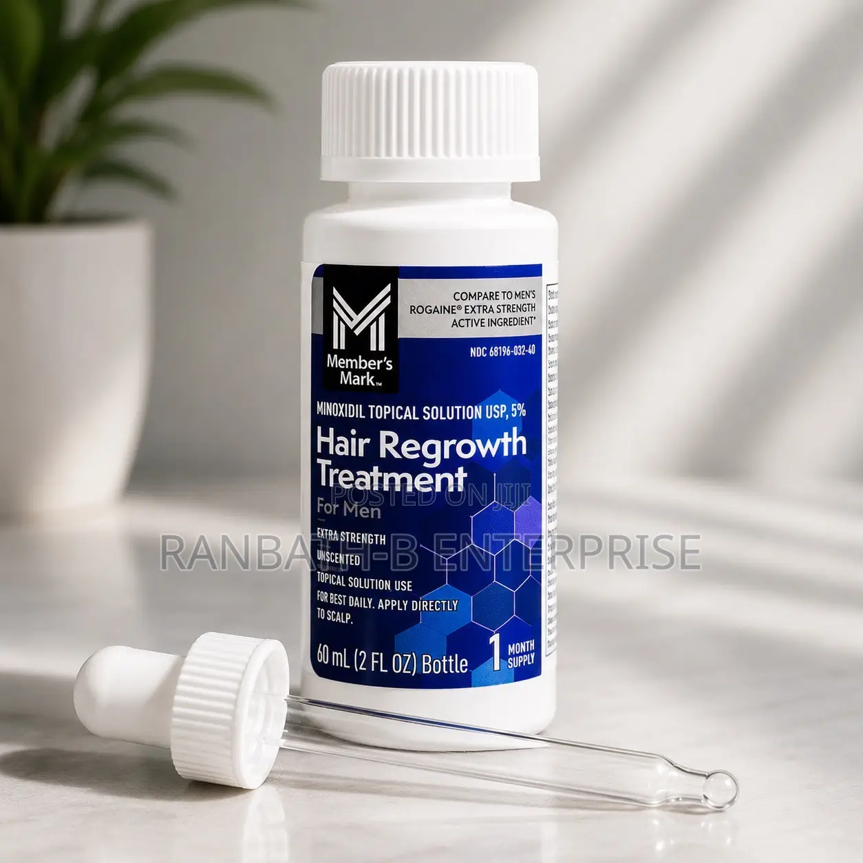 Member’s Mark 5% Minoxidil Hair Regrowth Treatment | 1 Month Supply