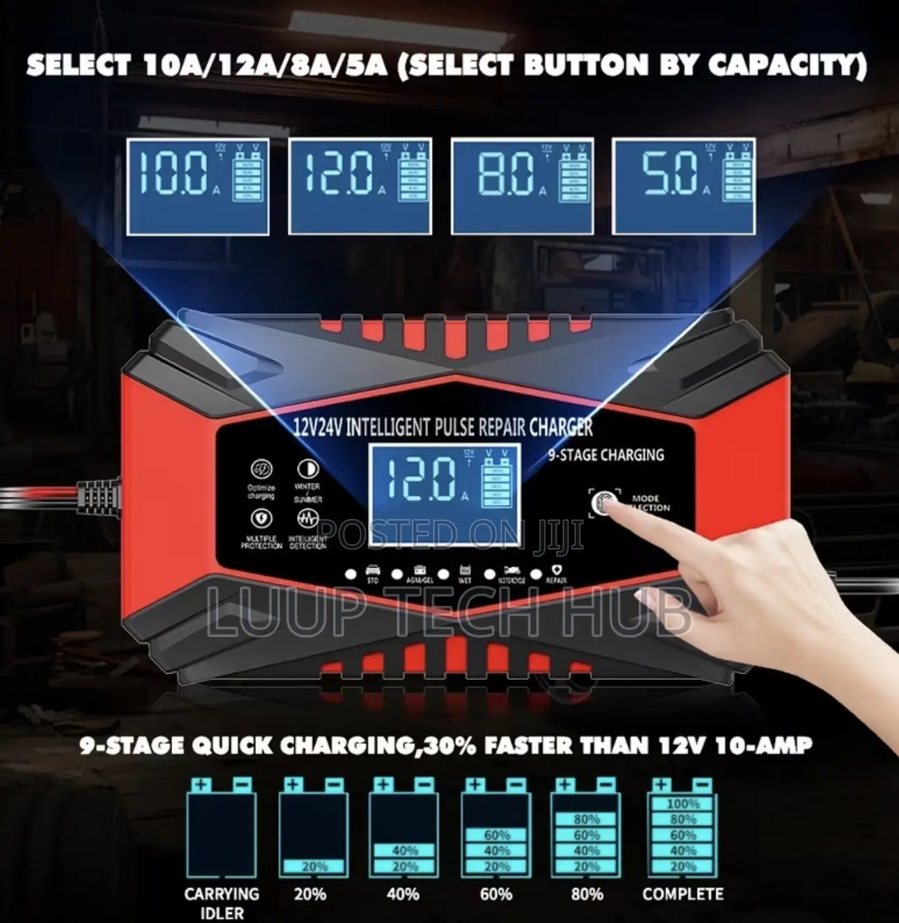 12v/24v Smart Car Battery Charger