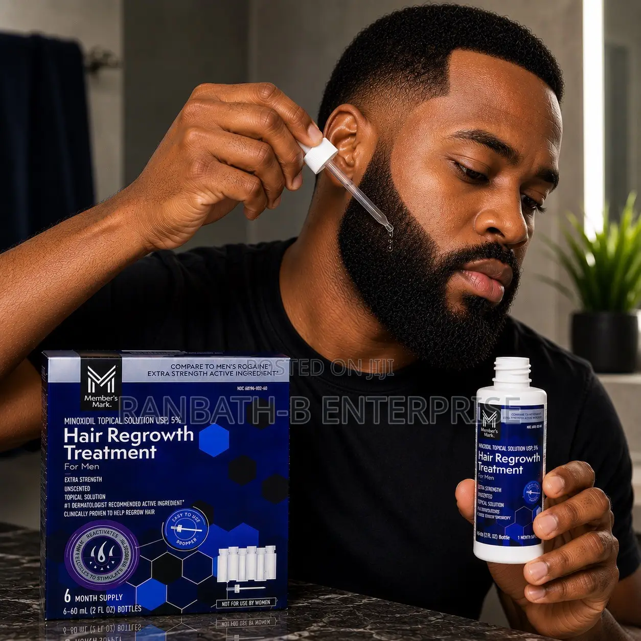 Serious Hair Care for Men Members Mark 5% Minoxidil Hair Regrowth