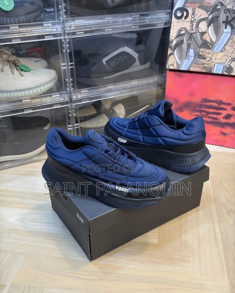 BOSS Void Runn Quilted Blue and Purple Upperchunky Black BOSS