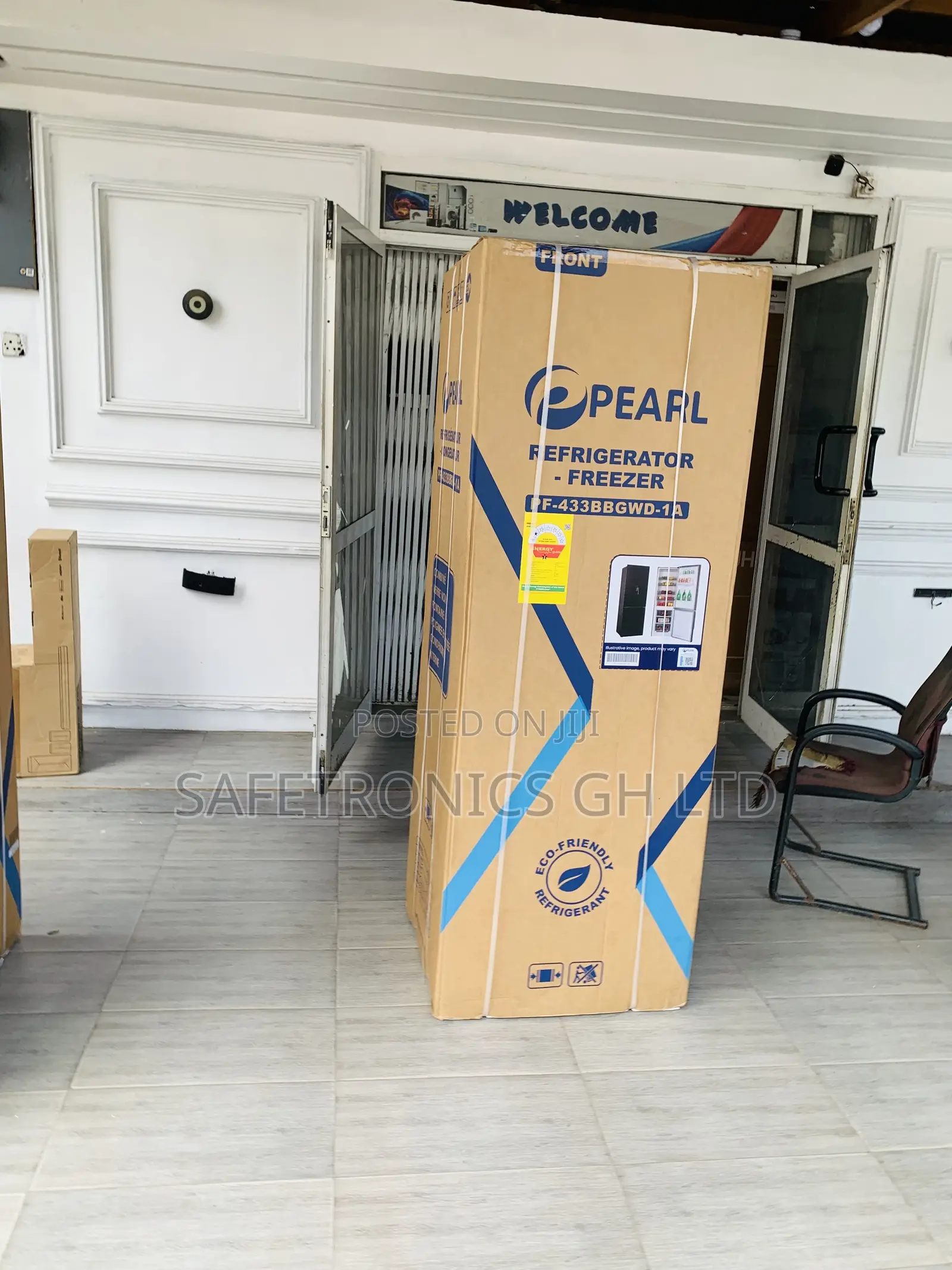Essential Pearl 2door Fridge Pf-433bbgwd-1a