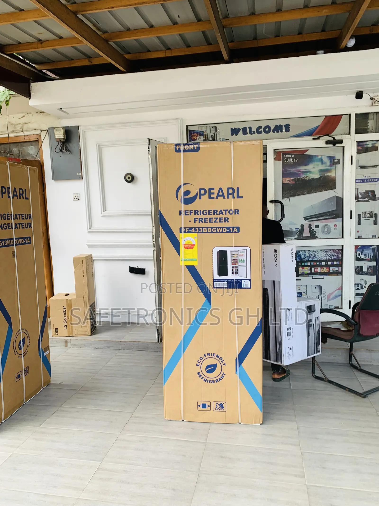 Essential Pearl 2door Fridge Pf-433bbgwd-1a