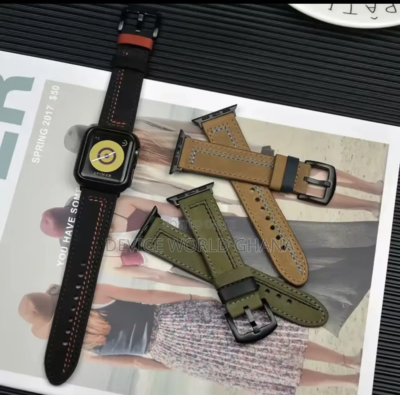 Warrior Leather Strap/Band for Apple Watches. Series 1-11 All Models