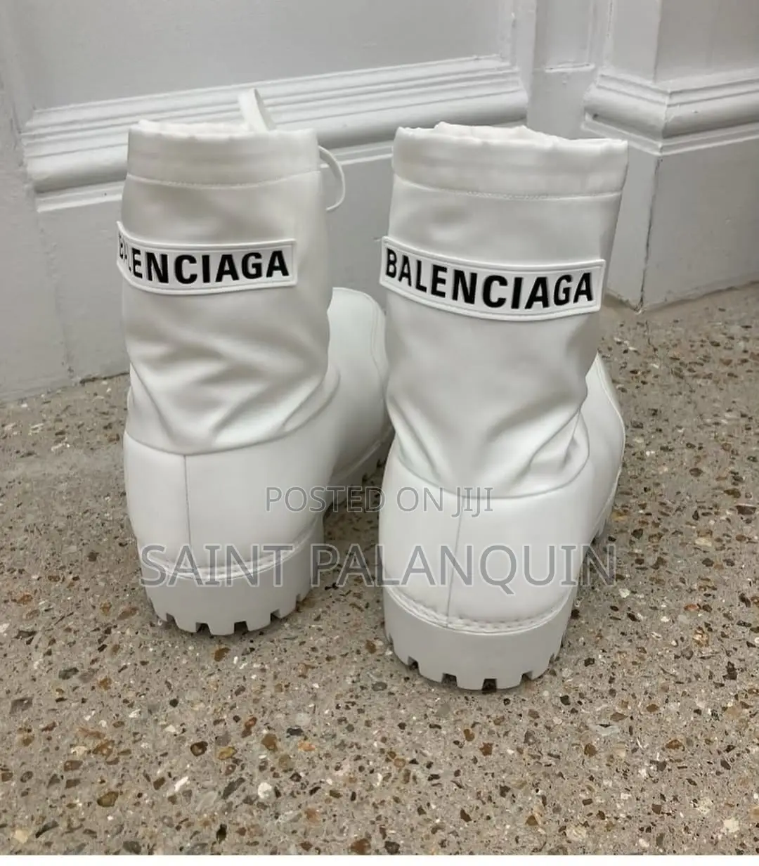 White Balenciaga Alaska Low Boot,