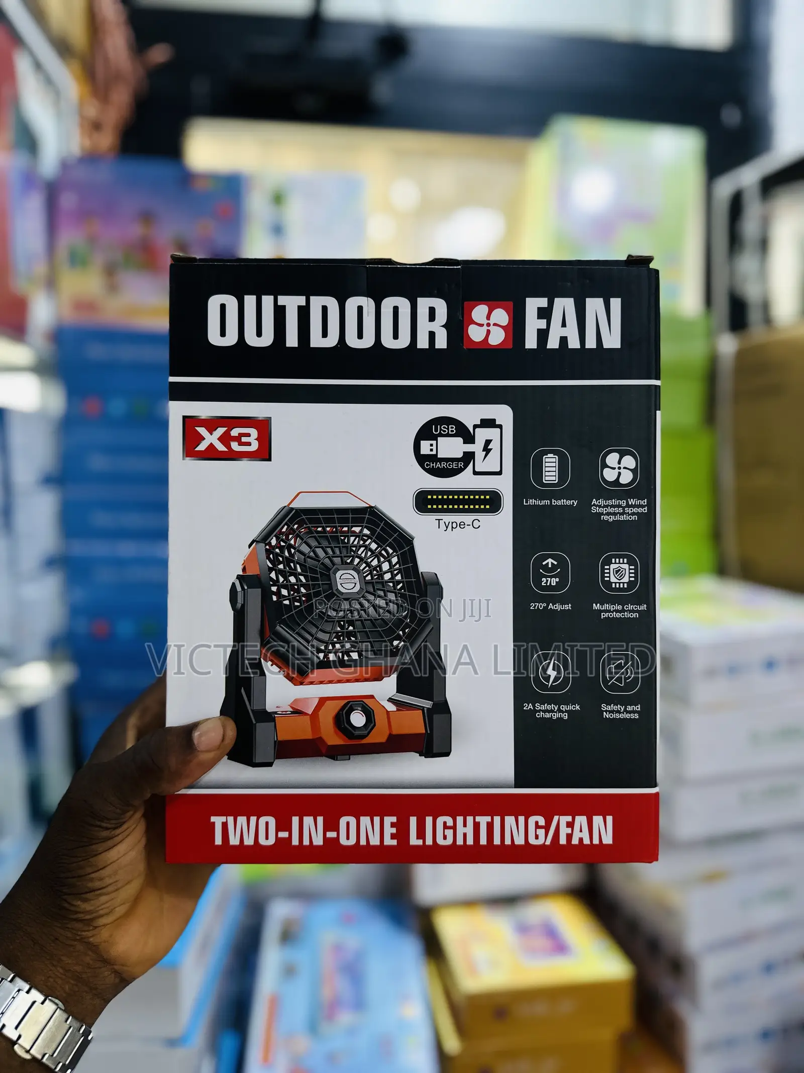 X3 Outdoor Rechargeable Fan