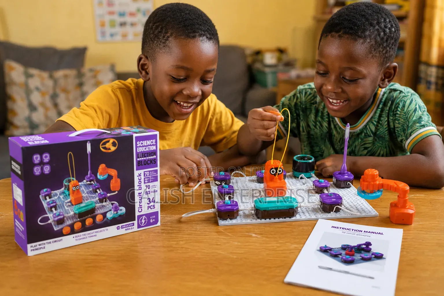 🧠 34PCS Electronic Circuit Learning Kit – 70+ Projects for Kids
