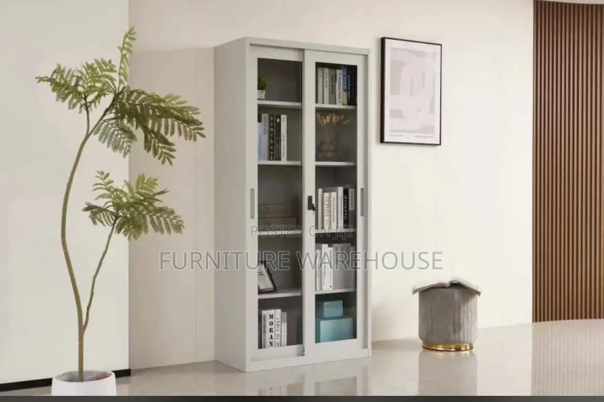Metal 2 Swing Glass Door Office Cabinet