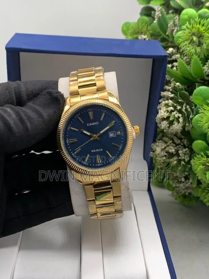 Gold-Tone Casio Analog Watch