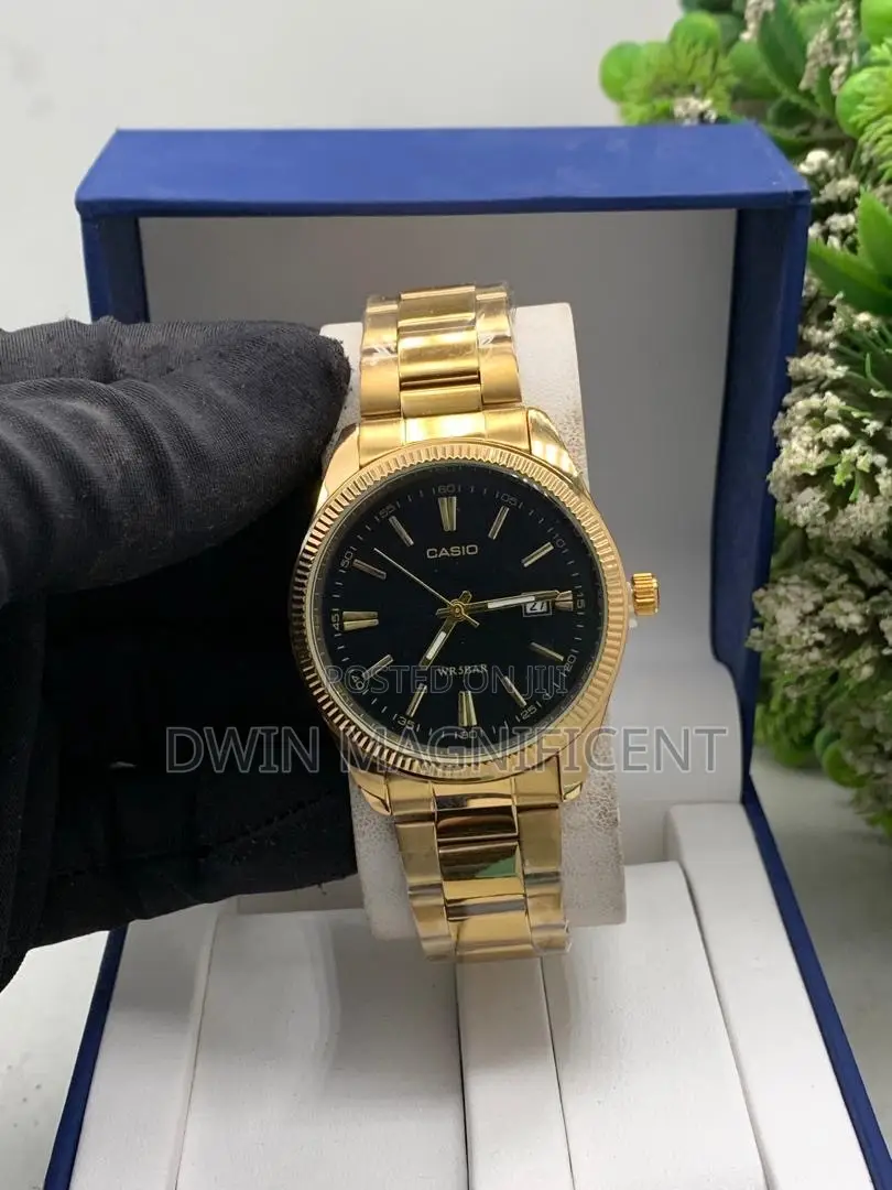 Gold-Tone Casio Analog Watch