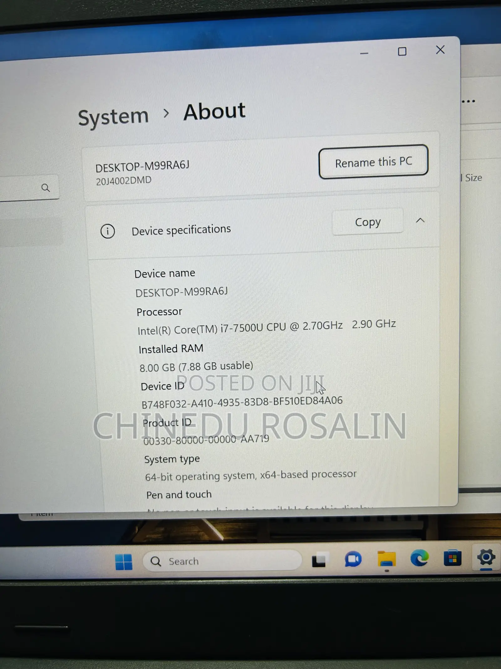 Laptop Lenovo ThinkPad L470 8GB Intel Core i7 SSD 256GB