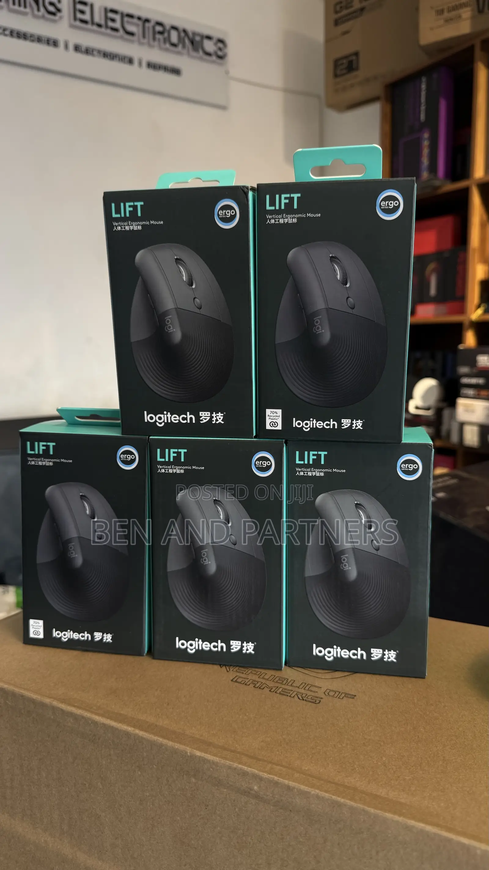 Logitech Lift Vertical Ergonomic Wireless Mouse