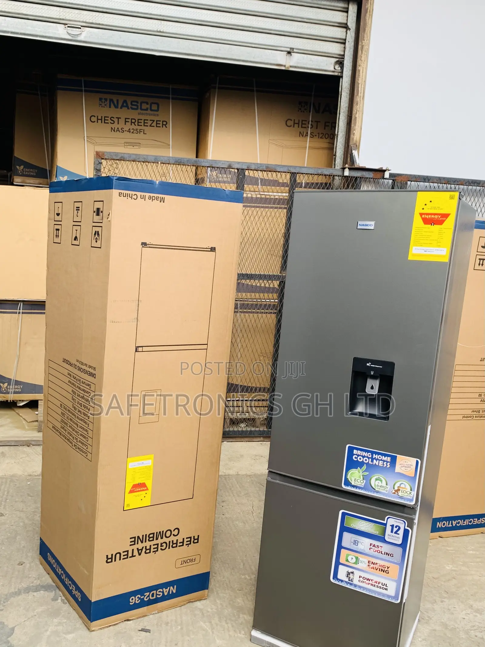 Authentic Nasco 260L Double Door Fridge – (Nasd2-36)