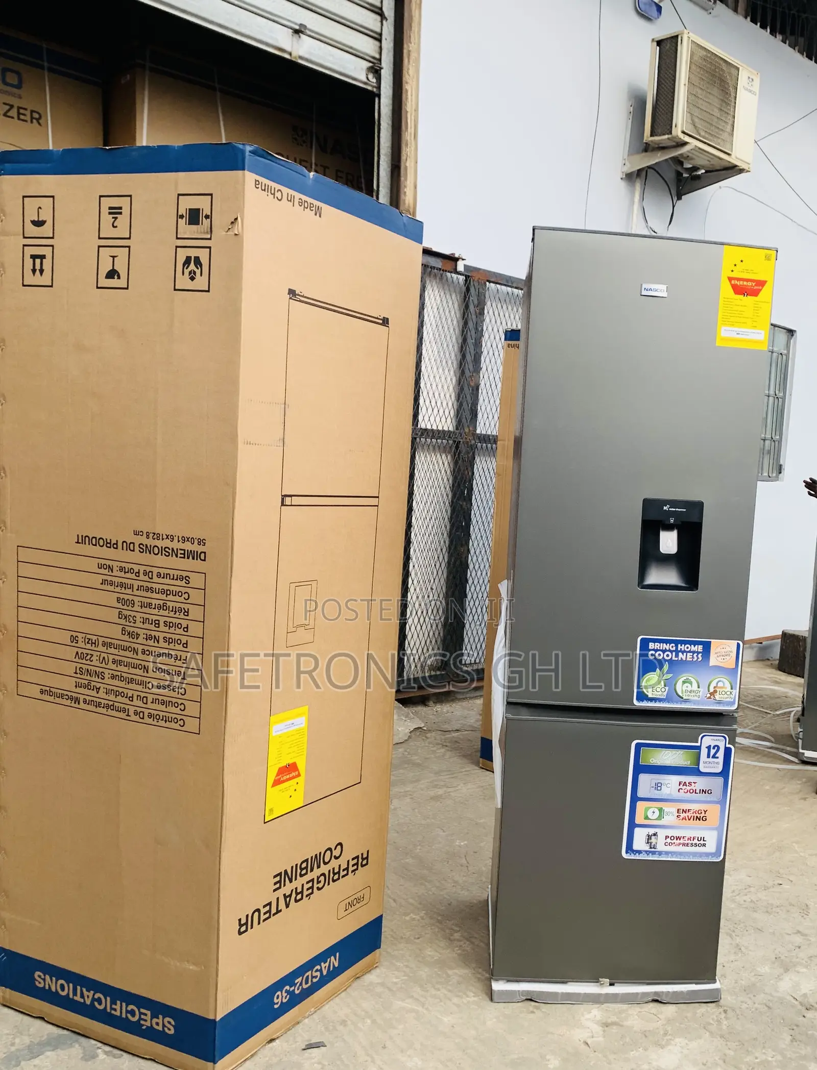 Great Offense on Nasco 260L Double Door Fridge – (Nasd2-36)