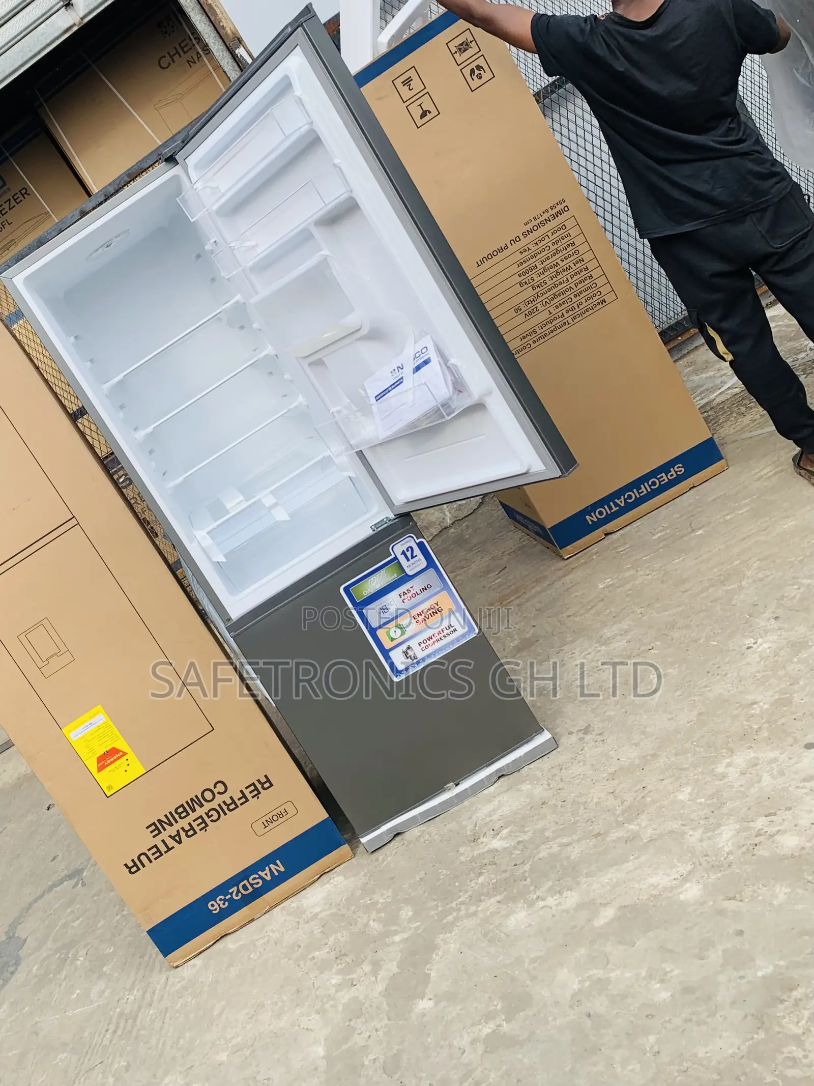 Purchase New Nasco 260L Double Door Fridge – (Nasd2-36)