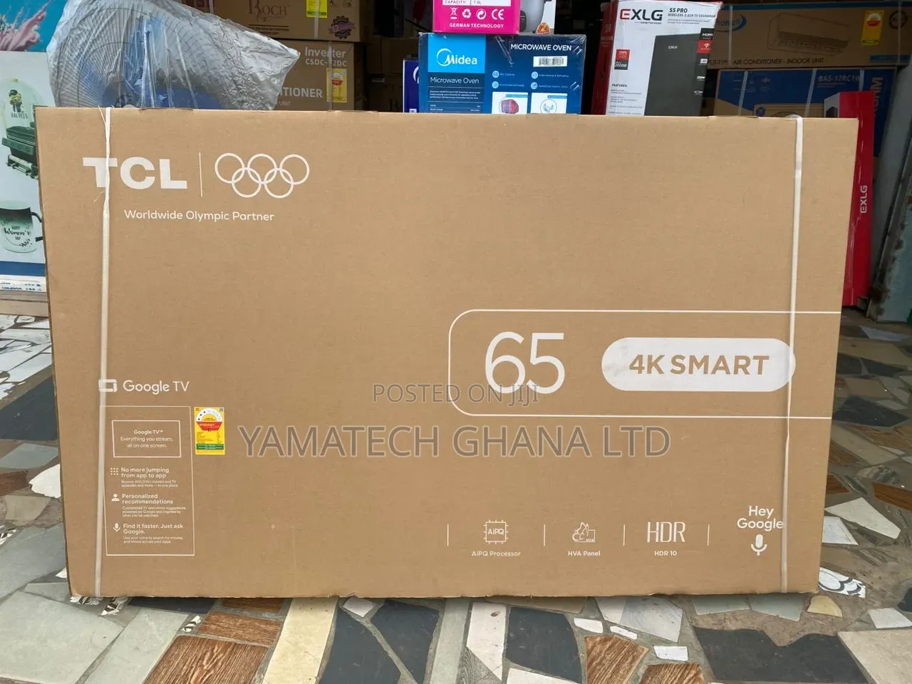 TCL 65" Google Smart Android Uhd + HDR With Voice Remote Control