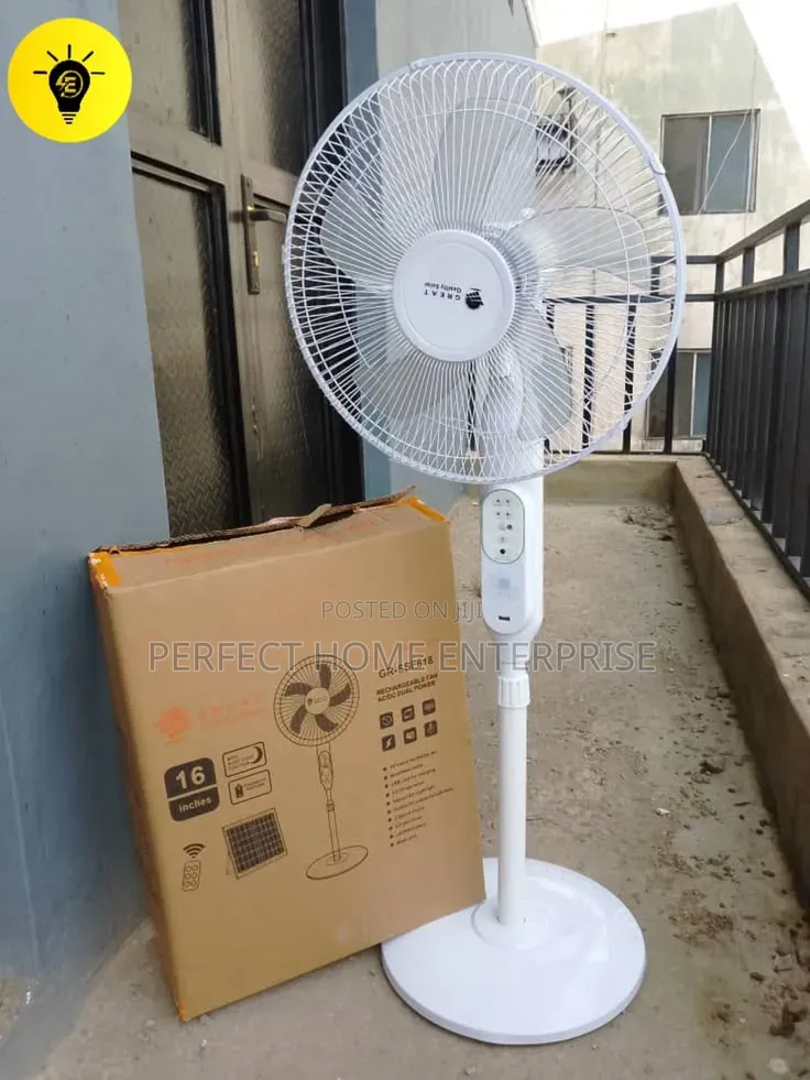 18" Rechargeable Fan With Power Bank