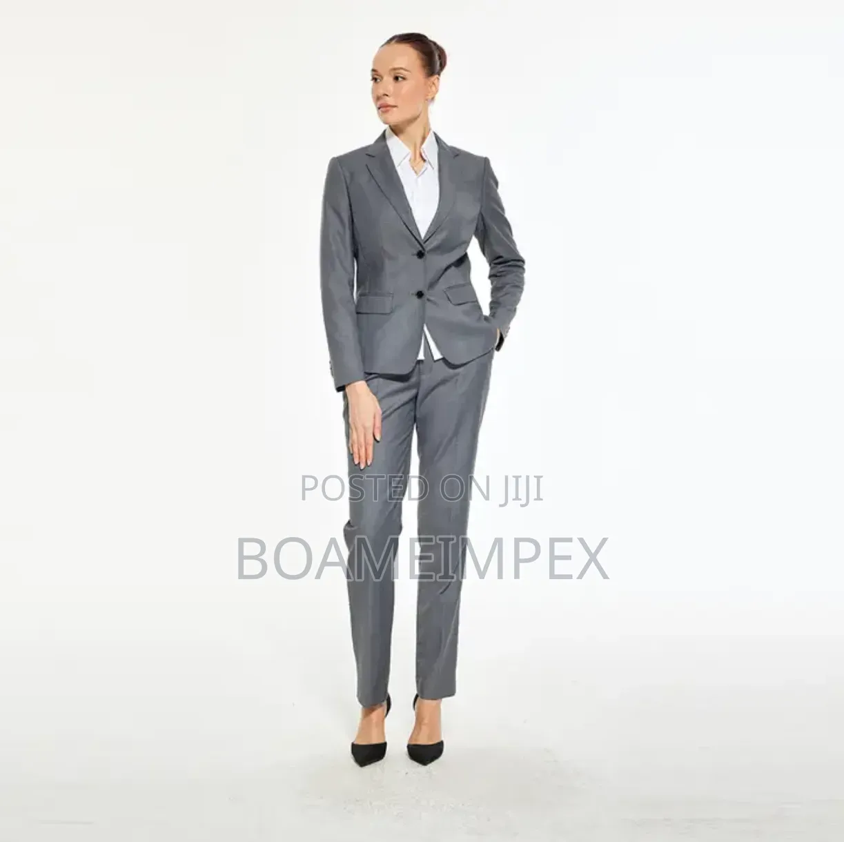 Ladies Trouser Suit Ash