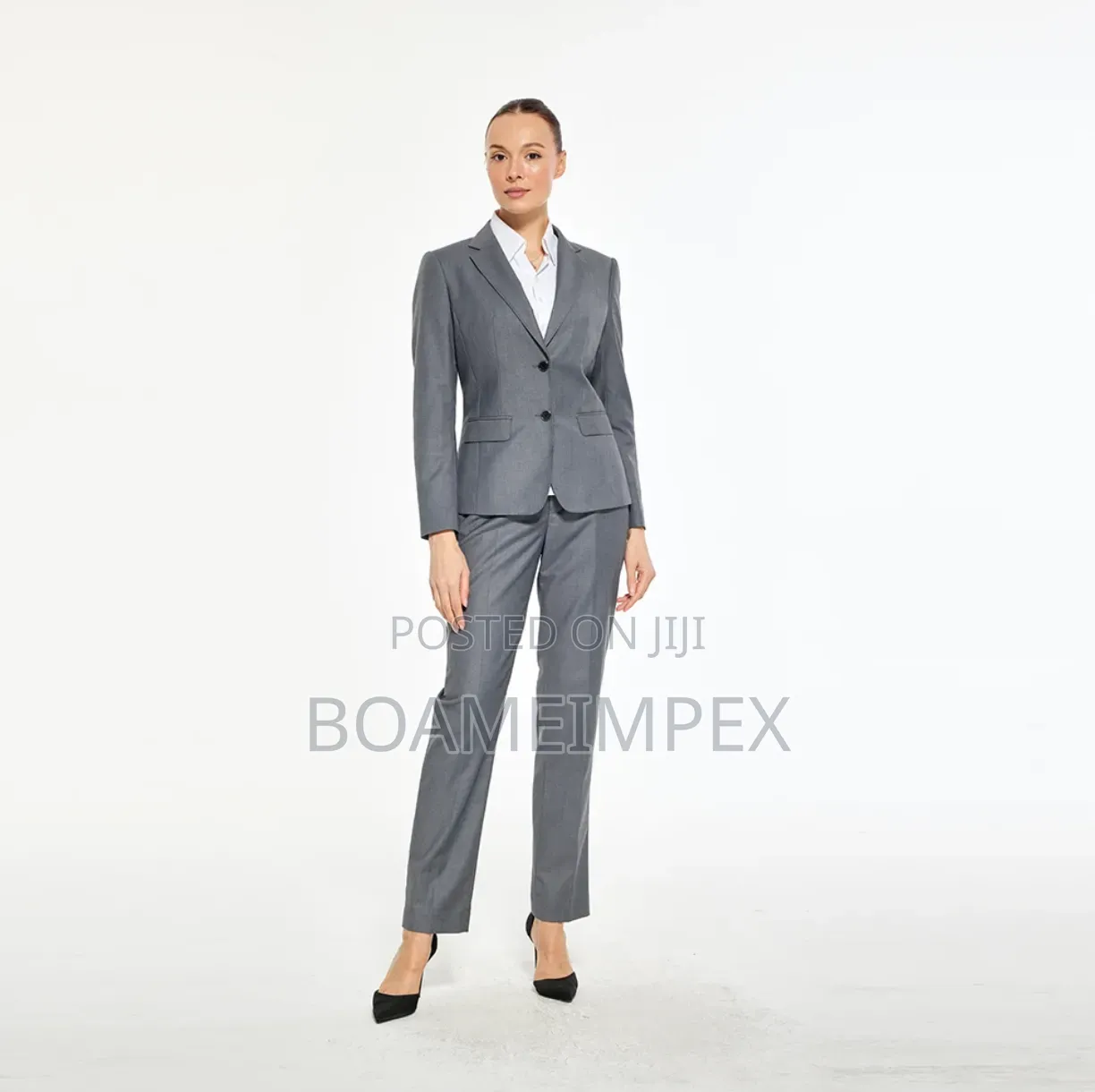 Ladies Trouser Suit Ash
