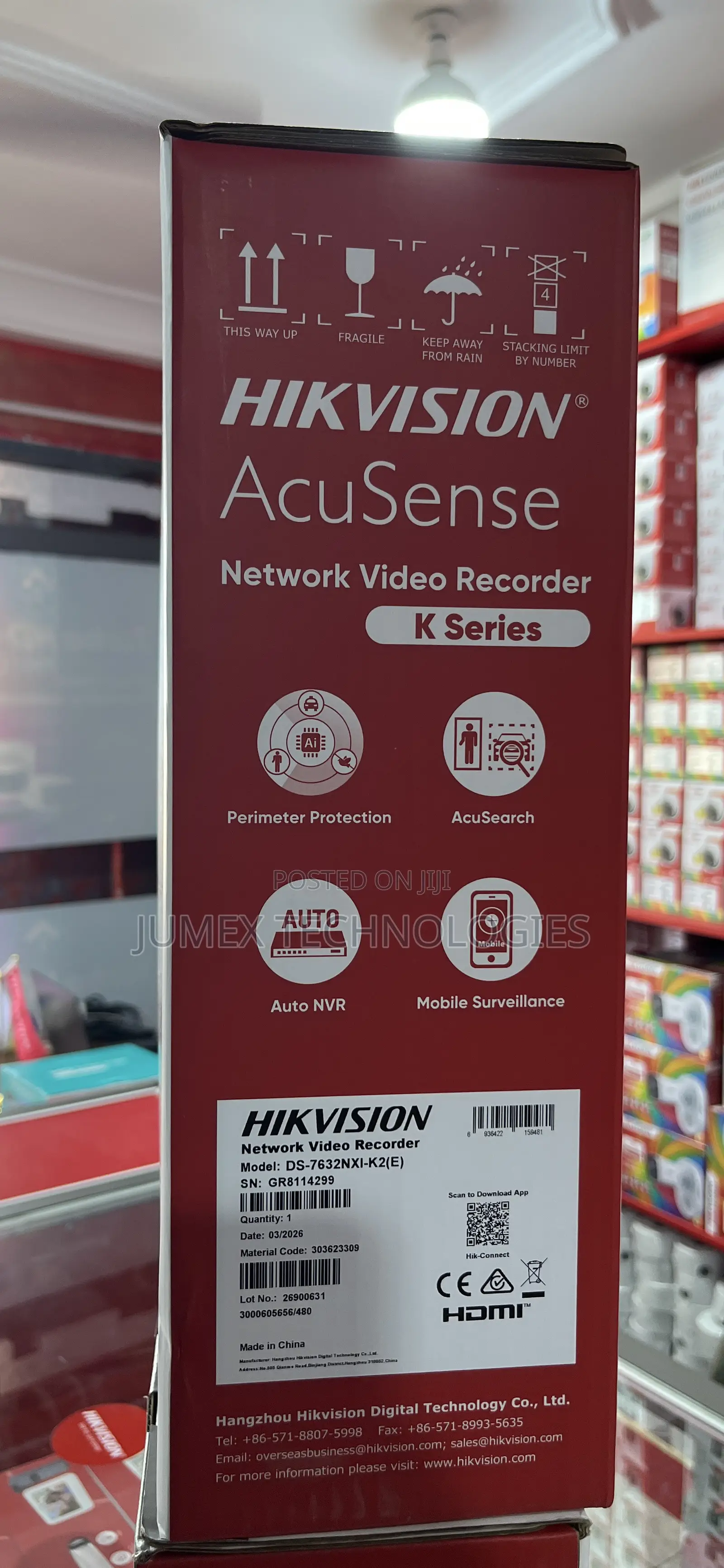 Hikvision 32ch Non- Poe NVR Ds-7632nxi-K2 Acusense K Series 4k