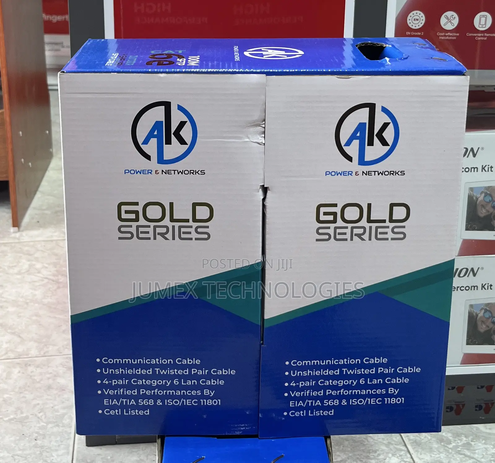 Cat6 Outdoor SFTP Cable Ak Gold Series Shielded Cable