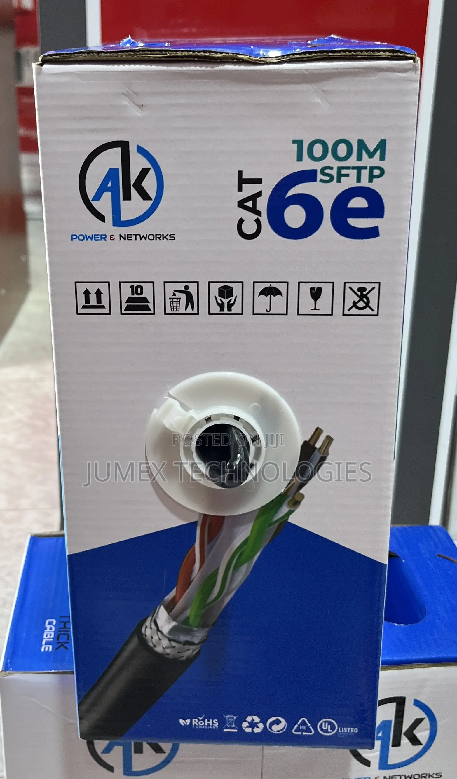 Cat6 Outdoor SFTP Cable Ak Gold Series Shielded Cable