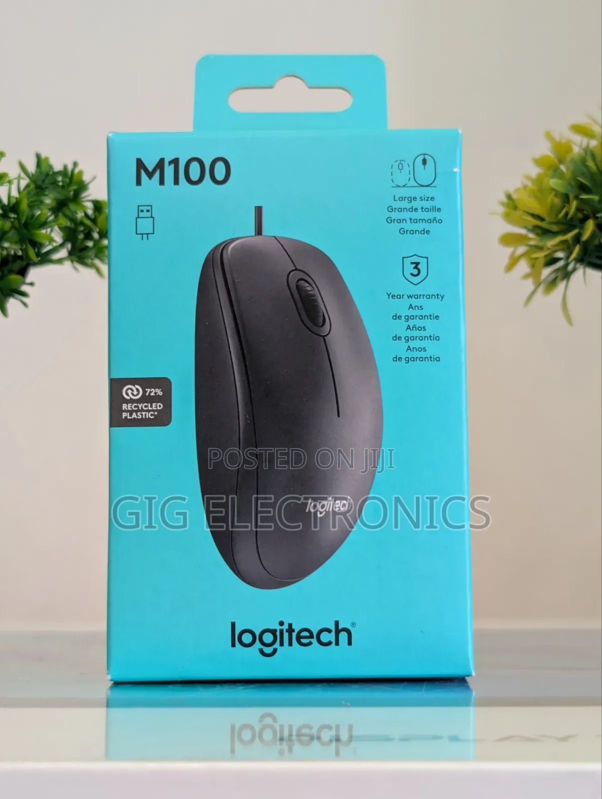 Logitech M100 Mouse - Black