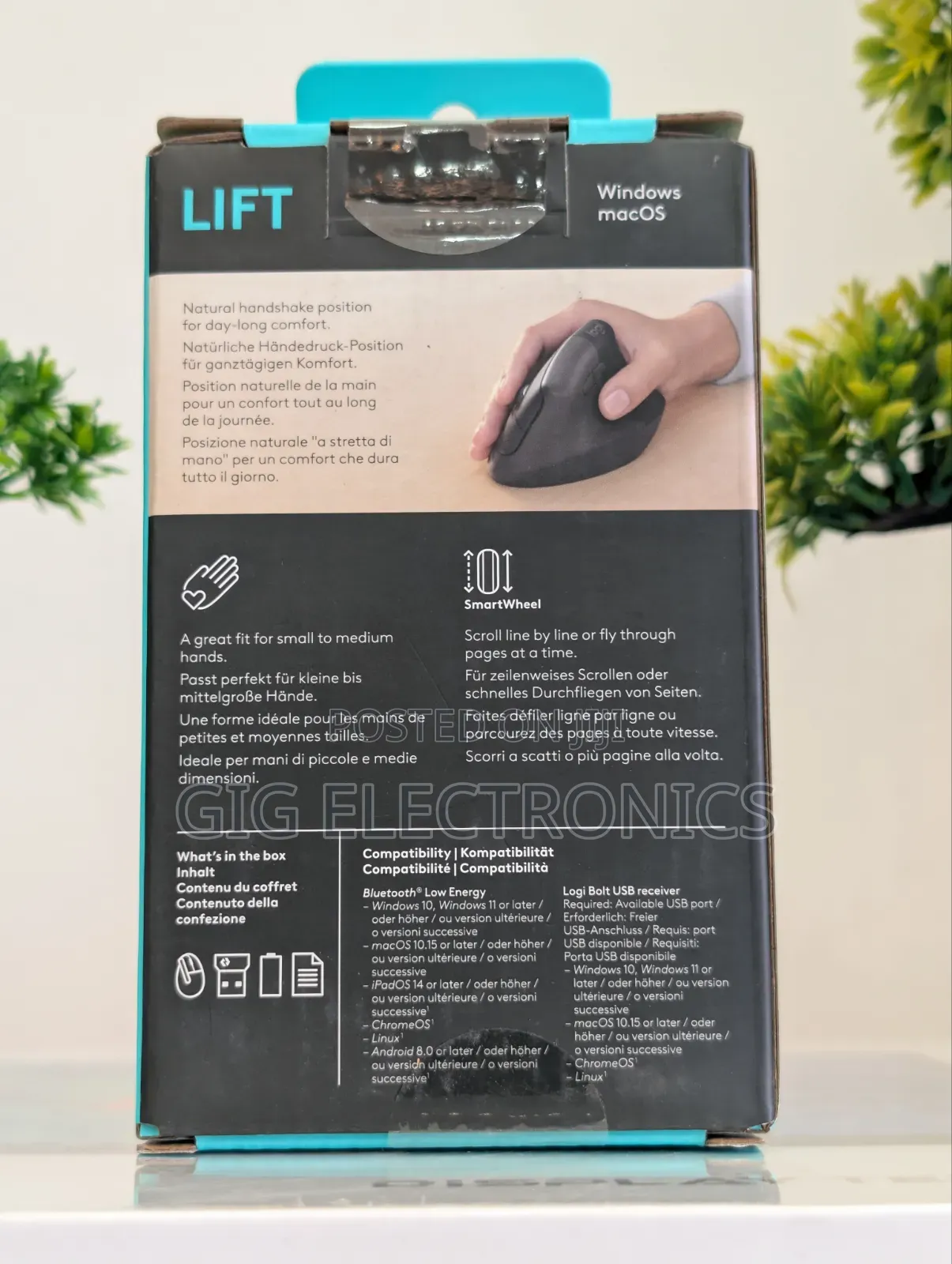 Logitech Lift Vertical Ergonomic Wireless Mouse