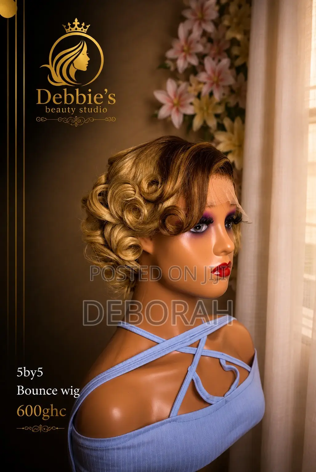 Stubborn Bounce Wig 5by5 Blonde Dark Root