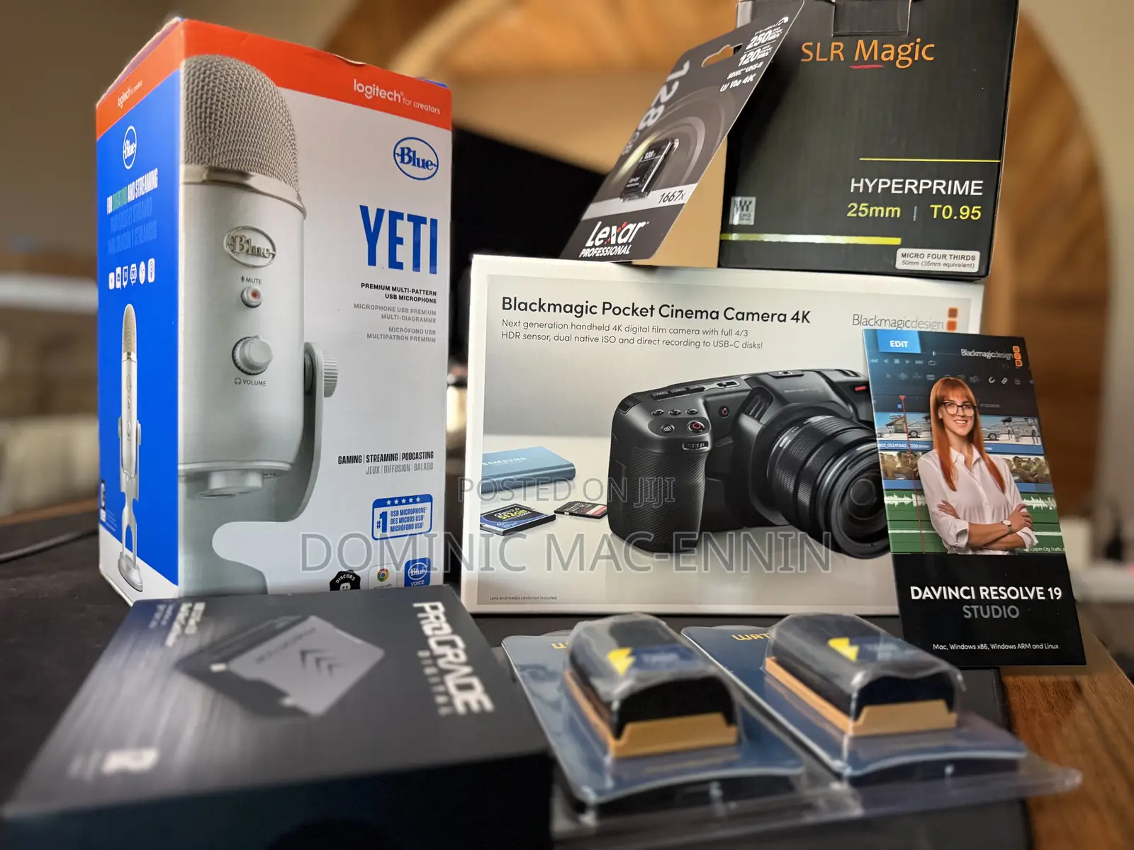 Black Magic Pocket Cinema 4K+25mm SLR Cinema Lens+ Pro Media Kit