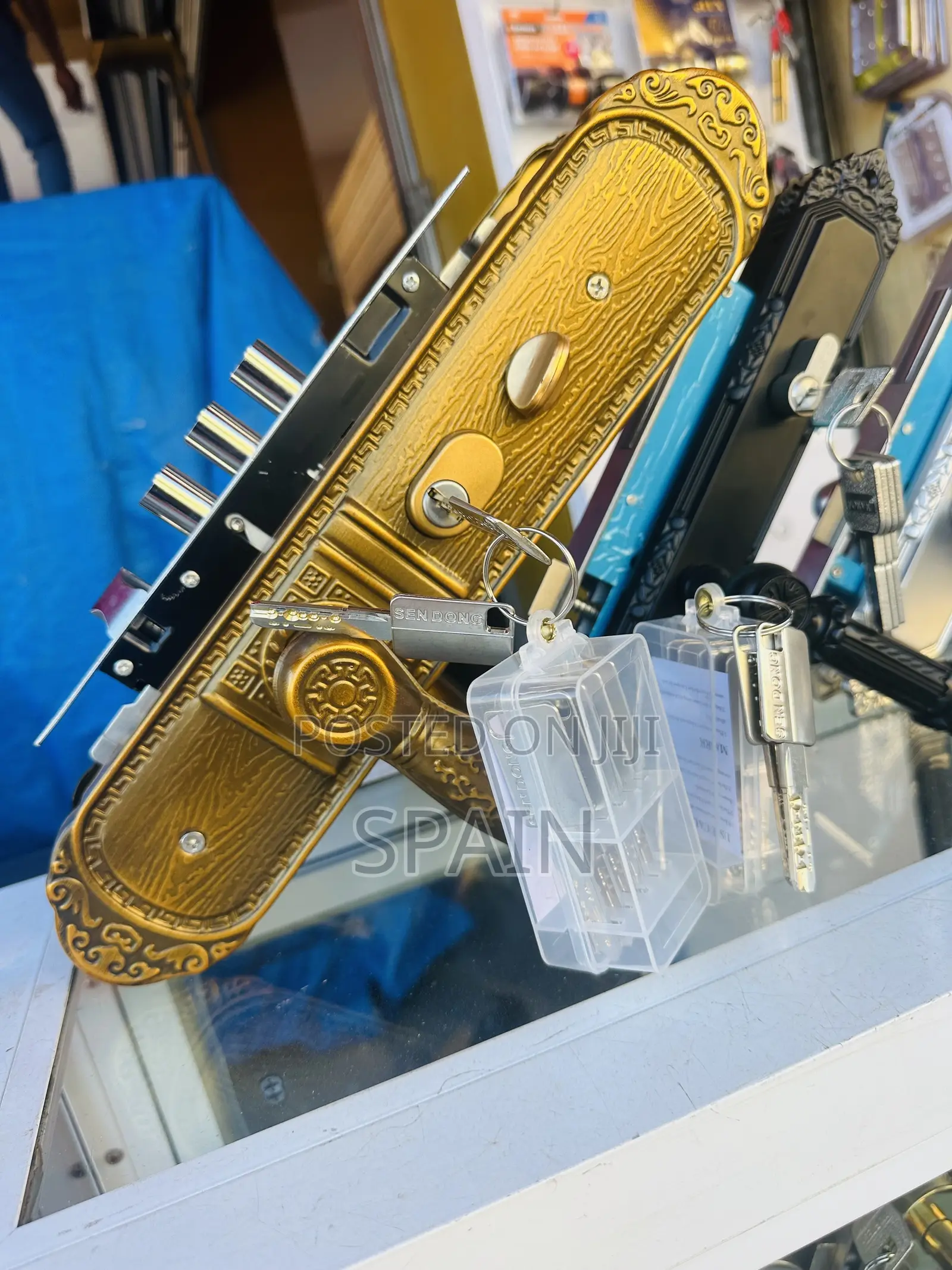 Security Gold Handle Lock With Gold Door Lock