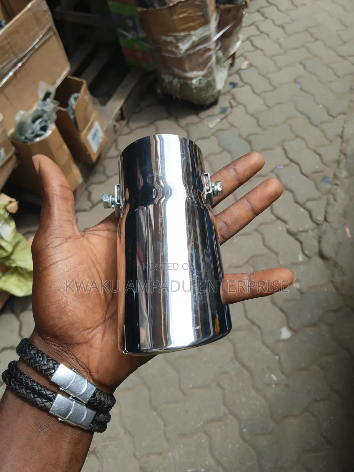 ✨ Mini Shiny Stainless Steel Exhaust Tip – Universal Fit ✨